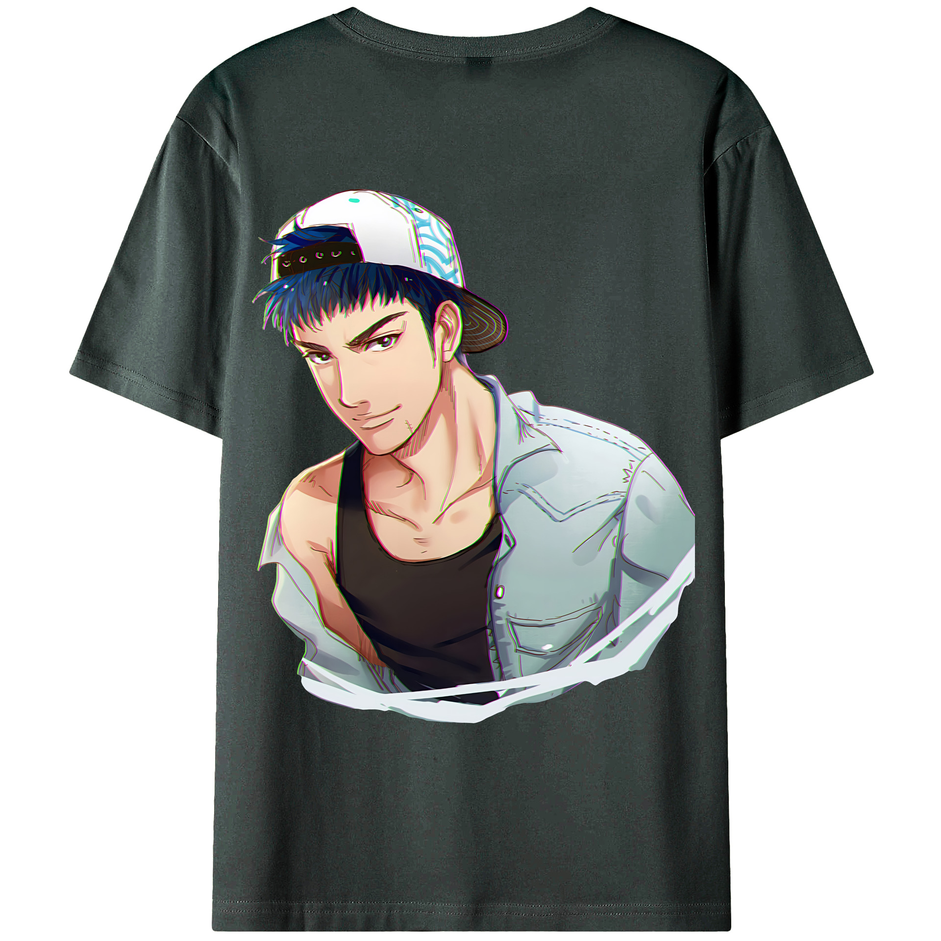 （画像用） SLAM DUNK／スラムダンク 綿100％ メンズ半袖Tシャツ（バックプリント） 通気性